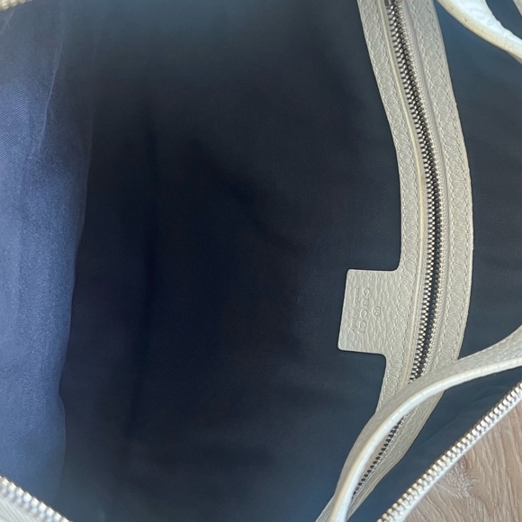 GUCCI White Calfskin Leather Blondie  Hobo Shoulder Bag - Picture 11 of 11